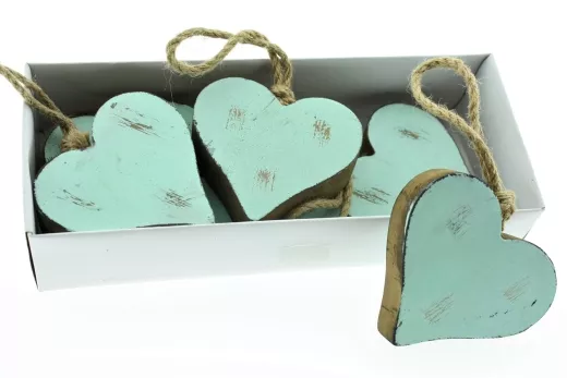 Holz-Herz SHABBY 9cm blau