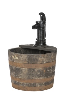 Bl.-Kübel Whisky Fass m.Pumpe Eiche,D50cm H85cm,45kg