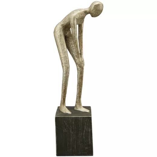 Skulptur ART Men silber H41 13x8x41cm, Poly