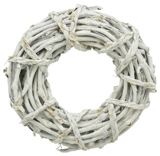 Rattankranz weiss D25x8cm Willow