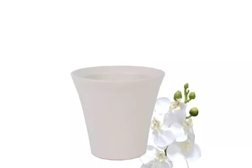 Orchideentopf creme H8,5cm