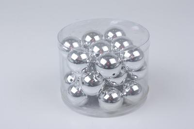 Perlen silber D30mm Box/24St. Metallic