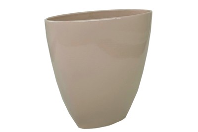 Ker.Vase Serafina flach taupe 40x15xH39cm