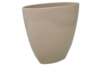 Ker.Vase Serafina flach taupe 50x17xH49cm