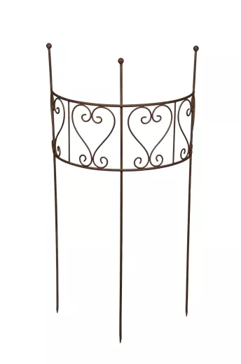 Staudenhalter HEART II, rost, Eisen, 50x26x102cm