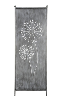 Stele PUSTEBLUME, grau, H205cm 64x205cm, Windschutz