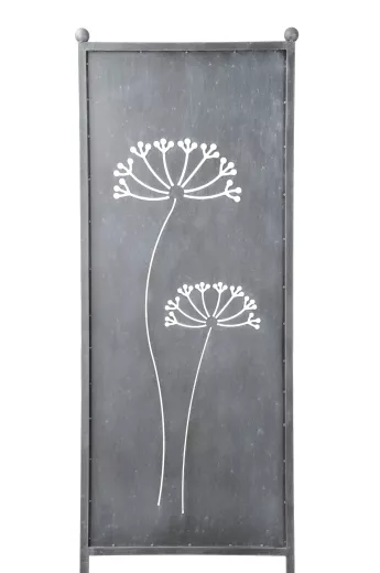 Stele m.Dolde grau 52xH165cm Eisen