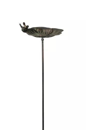 Vogeltr.a.Stab bronze 25x24xH8 Eisen, 100cm Stab