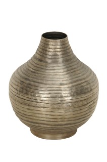 Alu Vase antiksilber H27,5cm D24xG27,5cm