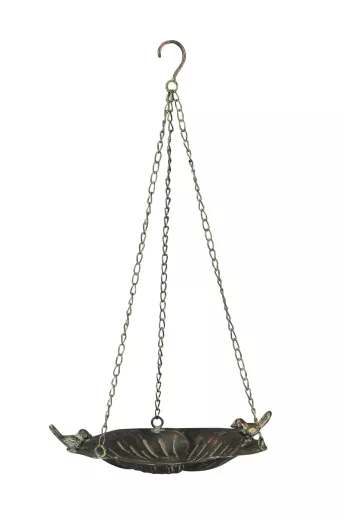 Vogeltränke z.H.bronze 28x24x6 Eisen, + 45cm Kette