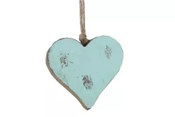 Holz-Herz SHABBY 12cm blau