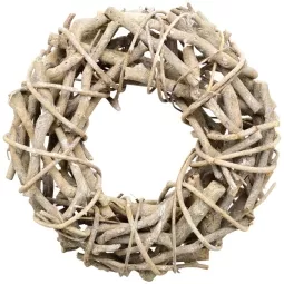 Rattan Kranz hell D22xH6cm Willow