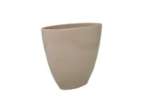 Ker.Vase Serafina, flach taupe 30x11xH29cm