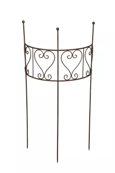 Staudenhalter HEART II, rost, Eisen, 50x26x102cm