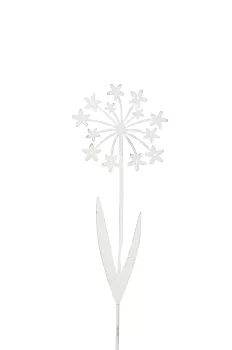 Met.Blume a.Stab, shabby weiss 11xH24,5cm, 11cm Stab