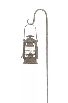 Laterne a.St. LED 12xH20/96cm Eisen, grau, mit Timer