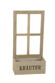 Kräuterk.Fenster braun29x15x57 Fichte, braun+grau