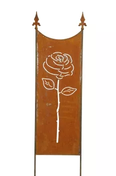 Stele Rose rost 36x2xH118cm Eisen