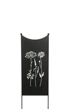 Stele Wildblu. schwarz 38xH120 Eisen, schwarz-matt